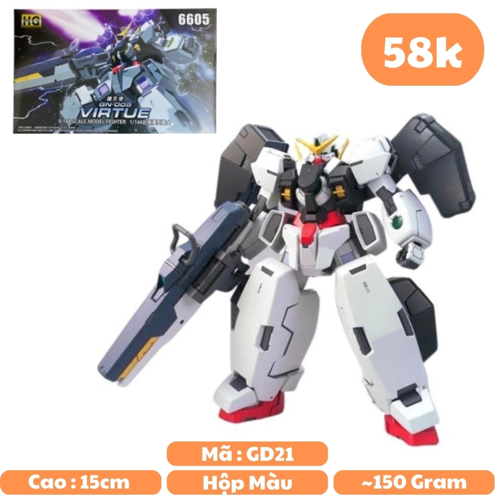 Mô hình XG Gundam Virtue GN-005  - Cao 15cm - nặng 130gram + Có BOX - SKU : 6605 - Figure Gundam - Có hộp màu - N1-K13-S2