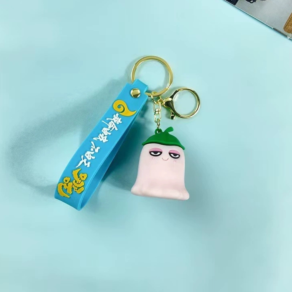 móc khóa Natra linh hồn đội lá - dây dài 11cm mô hình cao 4.8cm - nặng : 50gram - no box