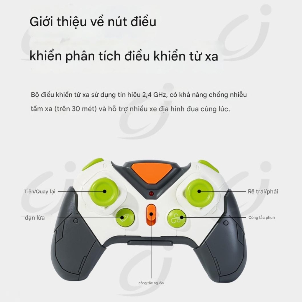 Đồ chơi xe bong bóng leo núi điều khiển từ xa 2.4G có đèn, phun nước, nhạc. FULL BOX . SKU : DK-2212 - (VAT 009-02-200) - K90-T2-S1