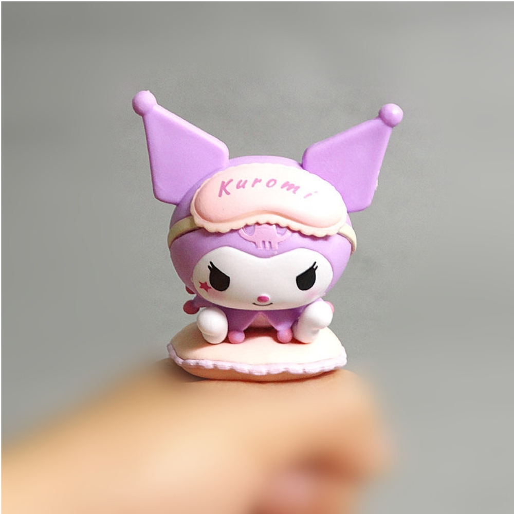 Mô hình kuromi Bộ 6 Melody Kuromi - Blind Box - cao 6-8cm - Nặng 50gram - Bọc Túi - Hộp Màu - N3-K47-T2-S1