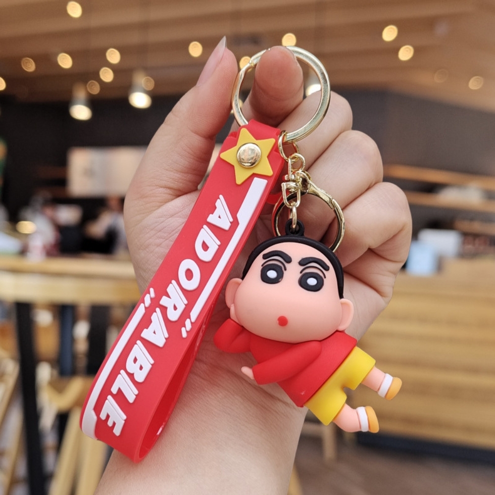 Móc khóa shin nằm áo đỏ - Dây móc dài : 10cm - Mô Hình Cao : 6cm - Nặng : 50gram - No Box  - SKU: moc160 - (Vat: 88223-7) -  K78-T5-S9