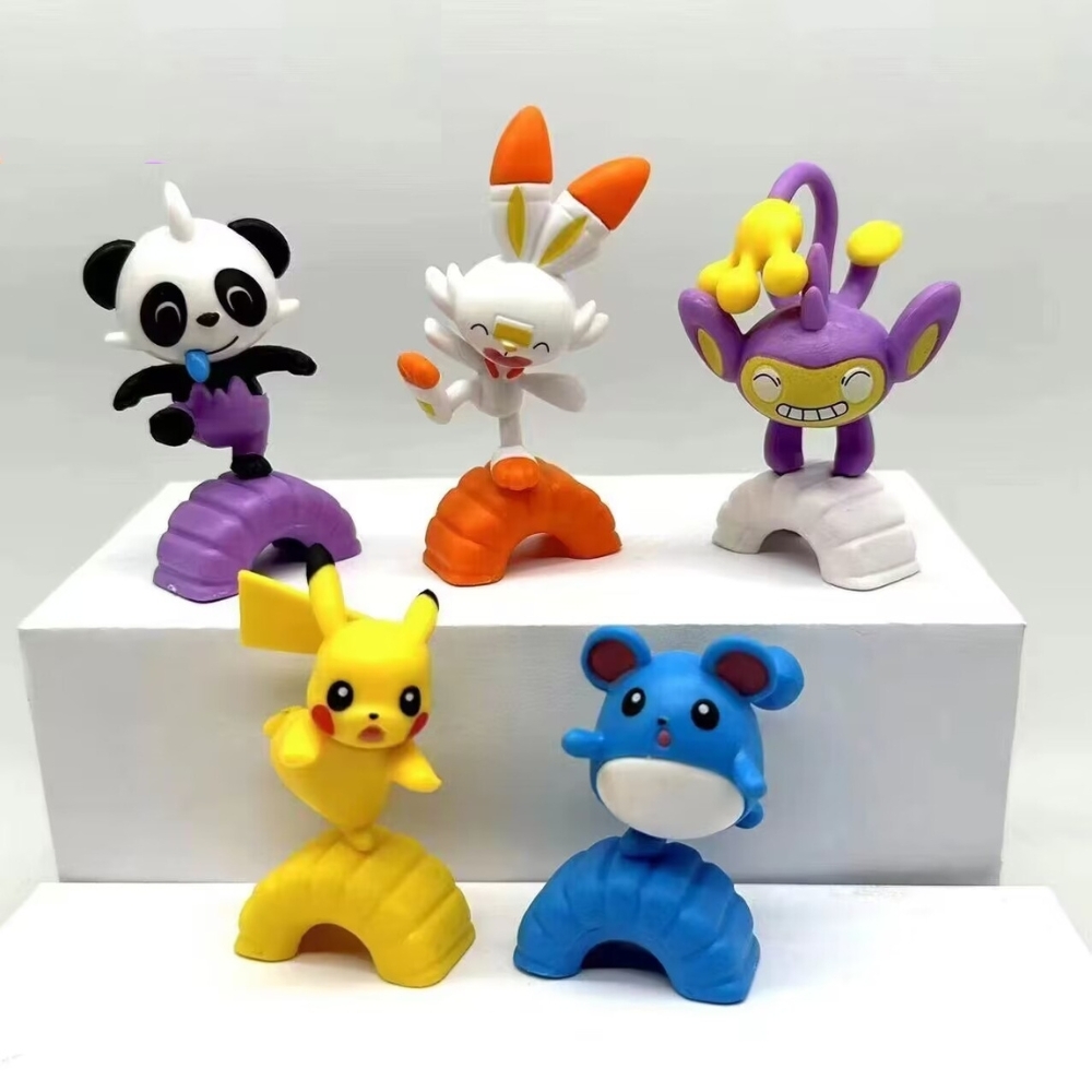 Mô Hình POKEMON Bộ 5 Pokemon có đế - Cao 7-8cm - Nặng 300gram - Pokemon - No K13-T1-S6Box - Bọc Túi OPP -