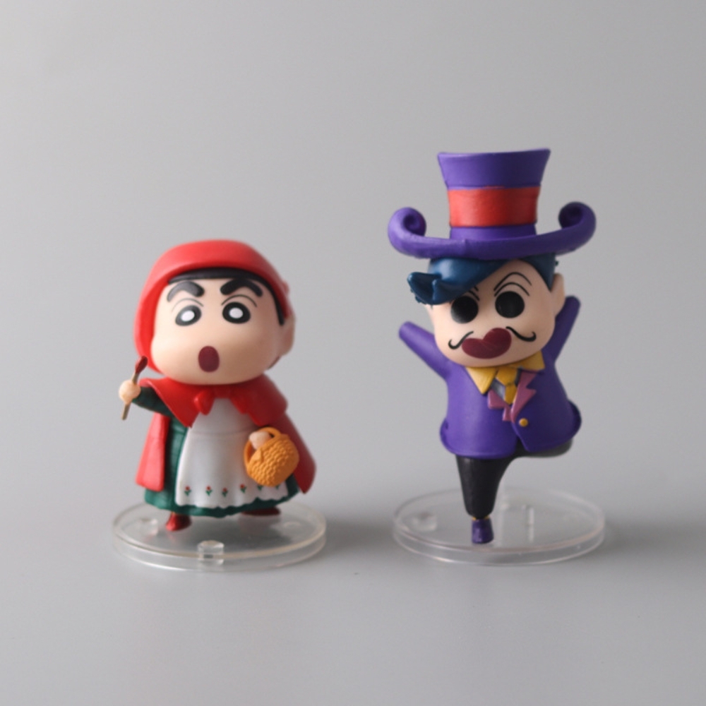 Mô Hình bộ 6 Shin bút chì - Cao 7-9cm - nặng 300gram - Figure Cậu Bé Bút Chì - bọc túi OPP - Hộp Màu - Hm37 N3-K37-T2-S1