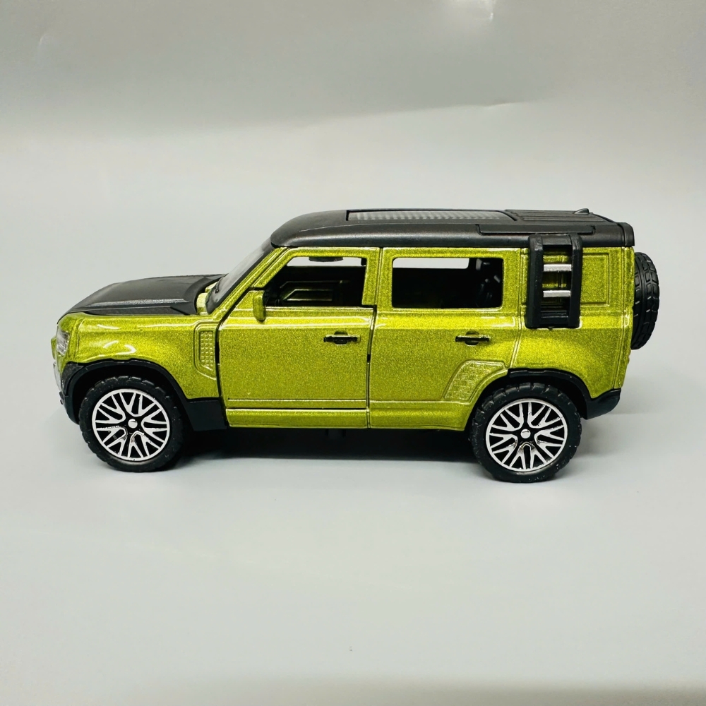 Mô Hình Ran Rover Defender  Xanh Rêu- tỉ lệ 1:36 Hợp kim có thể mở cửa - bánh sau chạy cót - Dài 12cm - rộng 5cm - cao 4cm - nặng : 100gram - FULL BOX : box màu SKU : oto109 - N3-K11-T4-S4