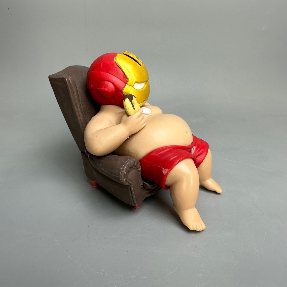 Mô Hình Avenger Ironman Người sắt béo ngồi ghế - Cao 12cm - Nặng 350gram - Figure Avenger - Bọc túi OPP - no box - N1-K53-T1–S3