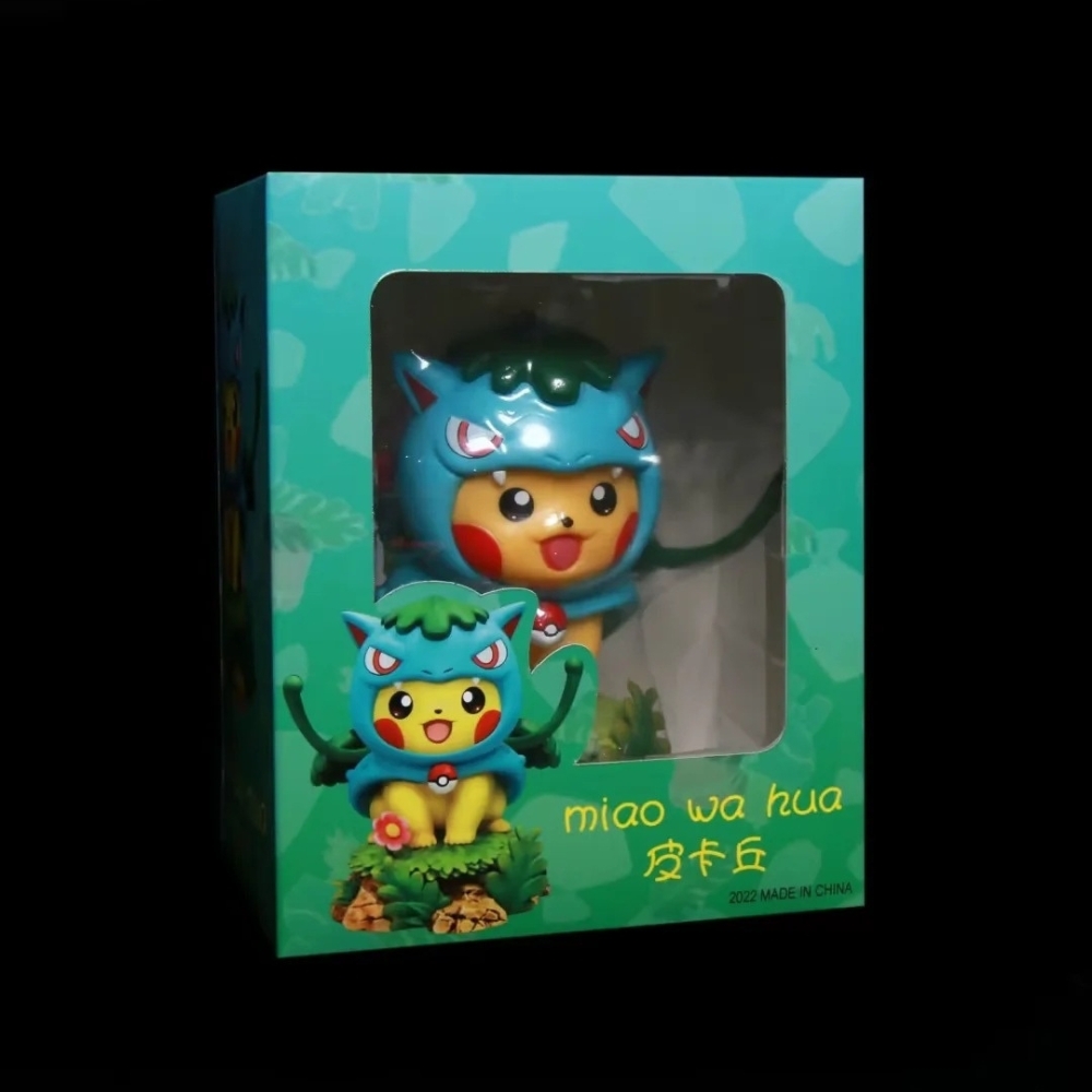 Hàng Cao Cấp -  Mô Hình Pokemon pikachu cosplay Fushigibana bản cao cấp - Cao : 12cm - Nặng : 300gram - Figure pokemon - Full Box N1-K53-T3-S2