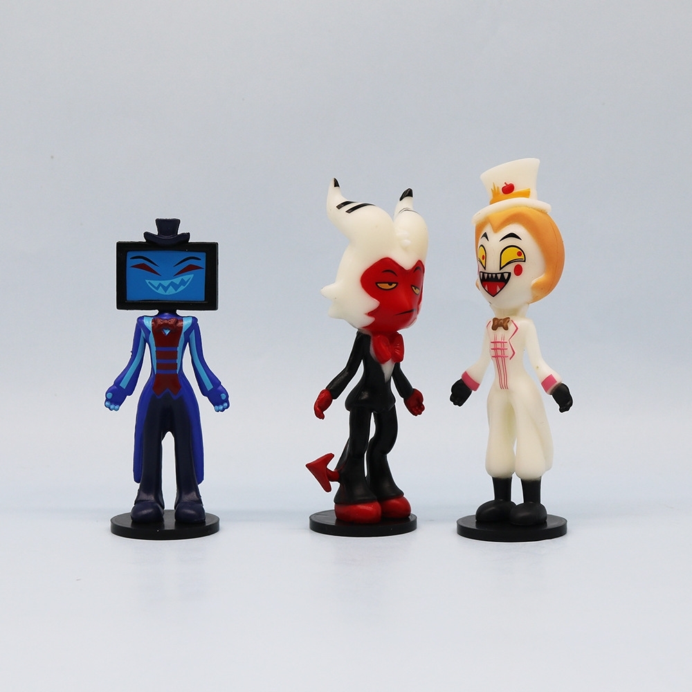 Mô hình Hazbin Hotel bộ 6 nhân vật Vaggie Angel Dust Alastor Charlie Morningstar Cao 10-11.5cm - Nặng : 200gram - Figure Hazbin Hotel - No Box n3-k41-t3-s2