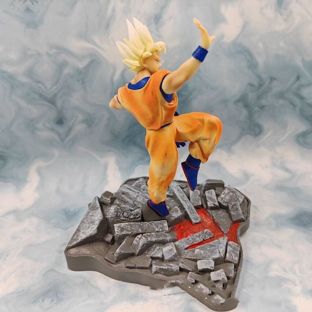 Mô hình DragonBall SonGoku cầm ngọc rồng chiến đấu - Cao 24cm -nặng 500gram - Dragon Ball - Hộp Màu K5-T4-S9