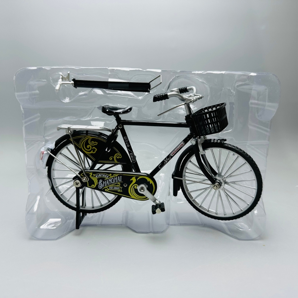 Mô Hình Xe đạp có giỏ 1:10 Hợp kim - Phụ kiện : bơm - Dài 17.5cm - rộng 6cm - cao 11cm - nặng ~ 500gram - FULL BOX : box màu SKU : oto160
