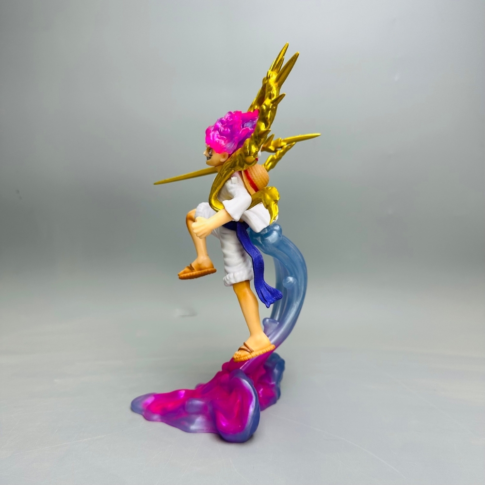 Mô Hình Onepiece luffy gear 5 vòng vàng bản có vũ khí cầm tay trạng thái chiến đấu cao 22 cm - OnePiece  - Có Hộp Đẹp - N4-K15