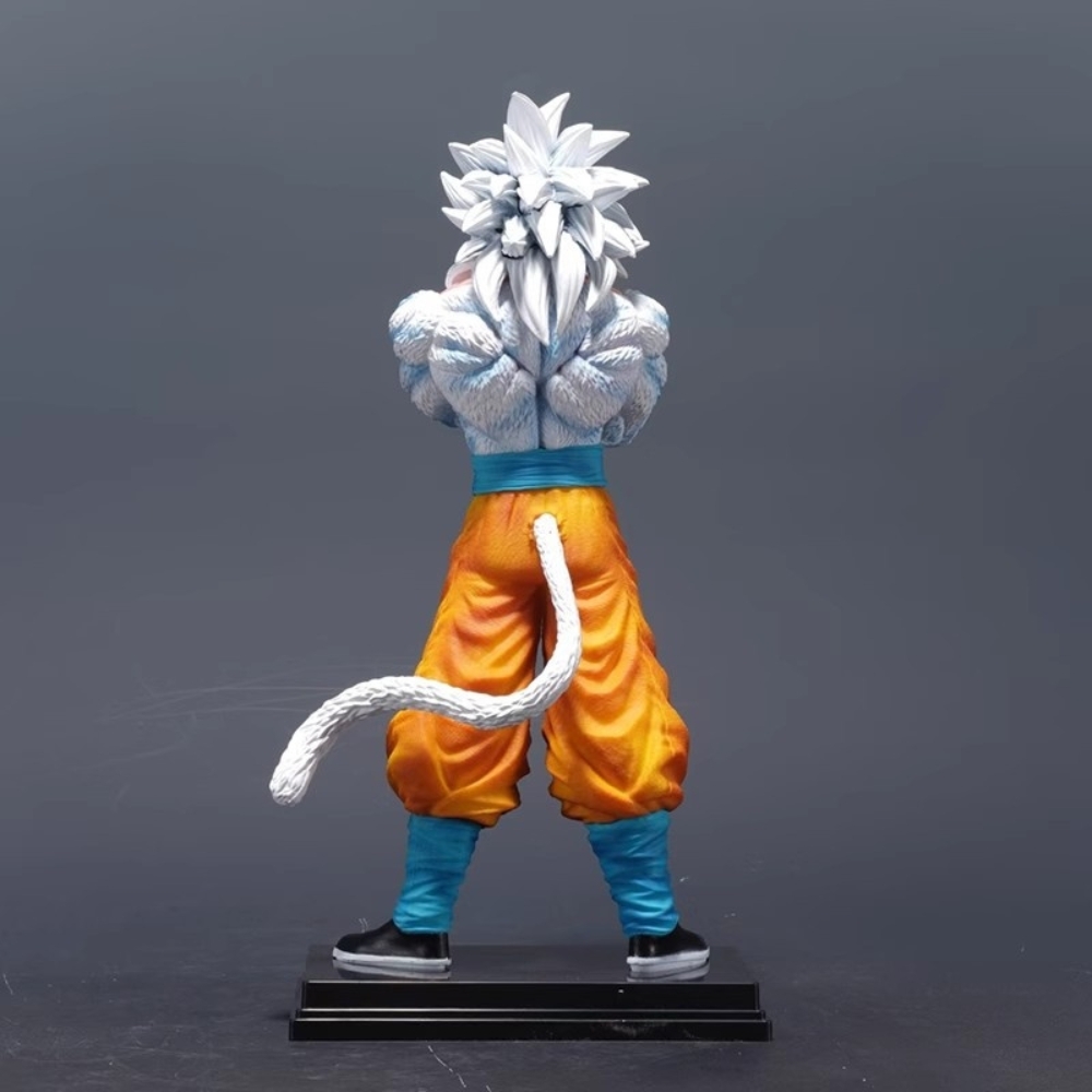 Mô Hình Songoku SSJ4 Tóc Trắng dáng đứng khoanh tay + đầu thay thế - Cao 31.5cm - Nặng 950gram - Box màu - Figure anime Dragon ball - K29-T1-S9