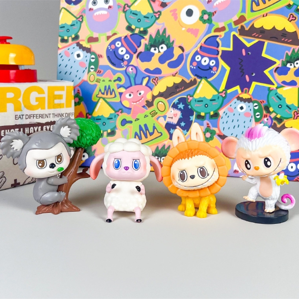 Hàng Cao Cấp - Mô hình labubu bộ 8 labubu blind box - cao 8cm - Nặng 300gram - Bọc Túi - Hộp Màu N3-K52-T2-S1