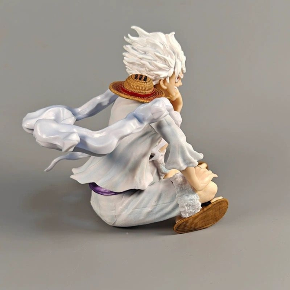 Mô Hình OnePiece Luffy gear 5 áo trắng ngồi cười tay chống cằm siêu đẹp Cao 13cm - Nặng 300gram , Figure OnePiece - Full Box