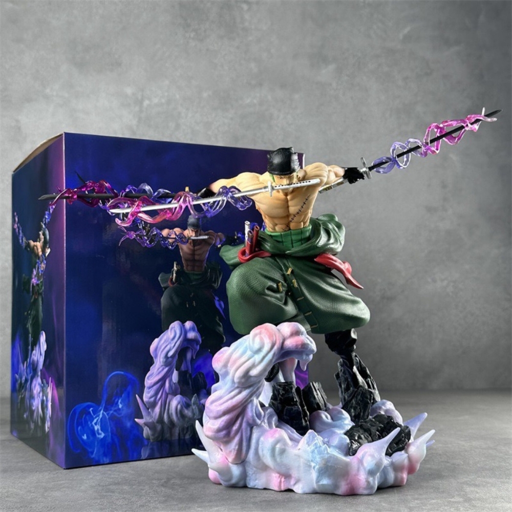 Mô Hình OnePiece zoro Chiến Đấu Siêu Ngầu Cao : 23.5cm nặng : 1000gram - One Piece - Hộp Màu K17-T4-S7