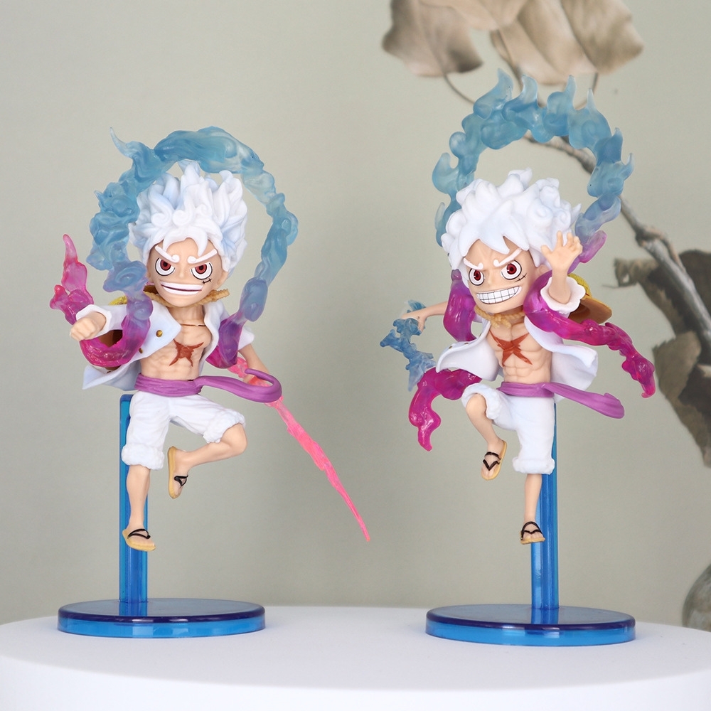 Mô hình OnePiece Bộ 5 Luffy gear 5 trạng thái Nika - Cao 12cm - nặng 400gram - Phụ kiện : Đế - Figure One Piece - Bọc Túi - Hộp Màu - N3-K42-T3-S2