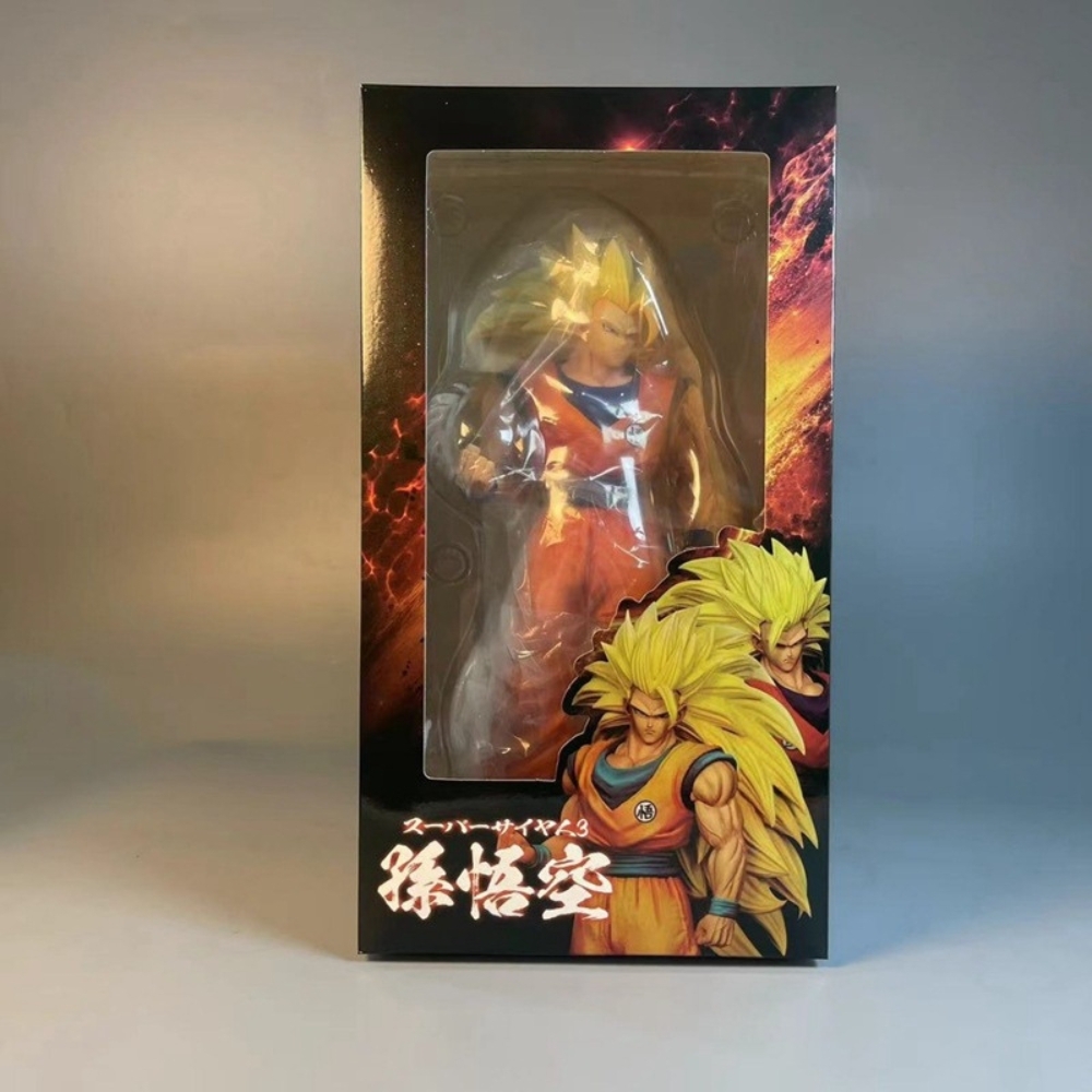 Mô hình DragonBall SonGoku SSJ3 Áo Cam Dáng đứng - hàng cao cấp - Cao 30cm - Nặng 1300 Gram - Dragon Ball - Có Hộp màu