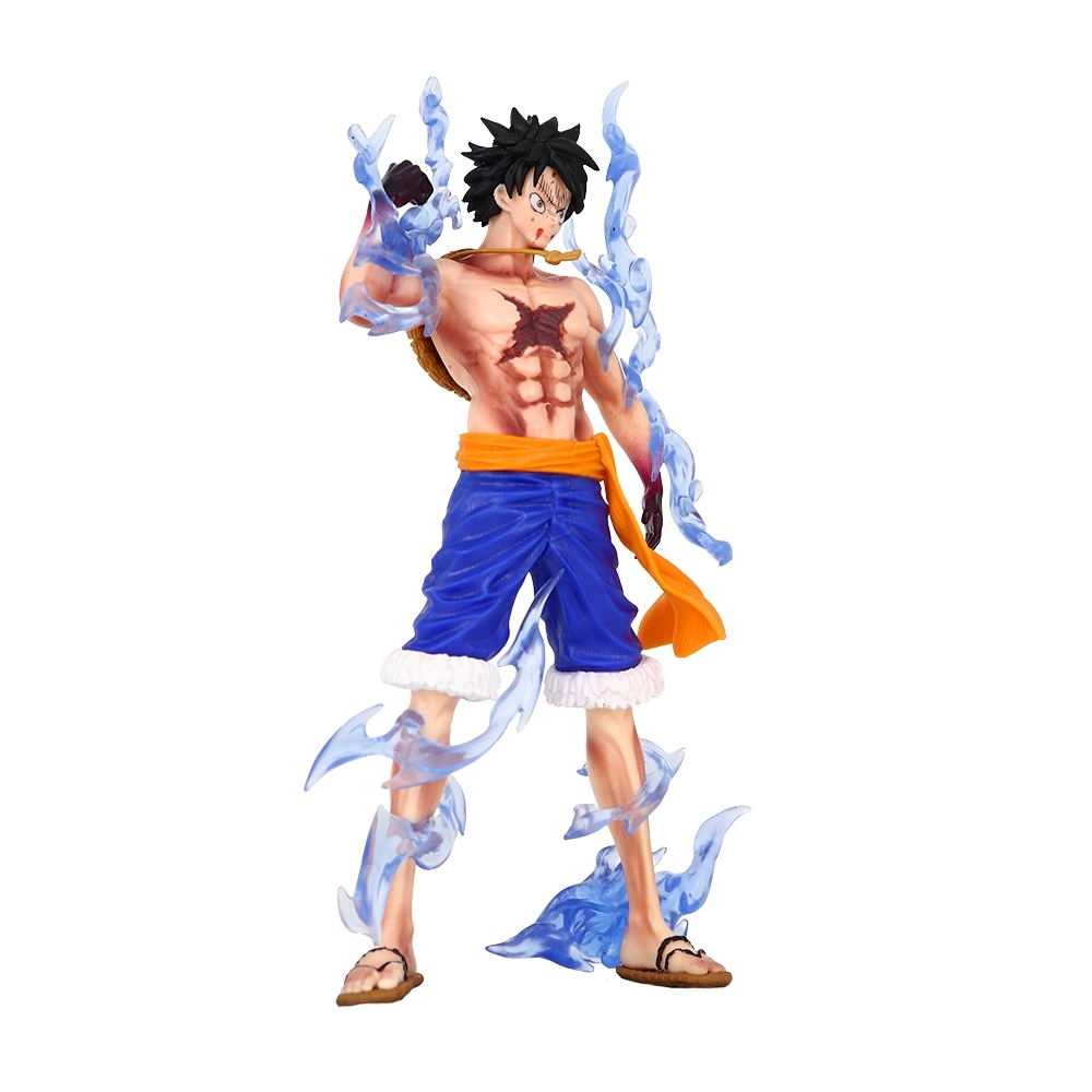 Mô hình OnePiece Luffy Haki hoa anh đào hiệu ứng xanh - Cao 24cm - nặng 180gram - Phụ kiện : Đế - Figure One Piece - No Box - K26-T1-S2