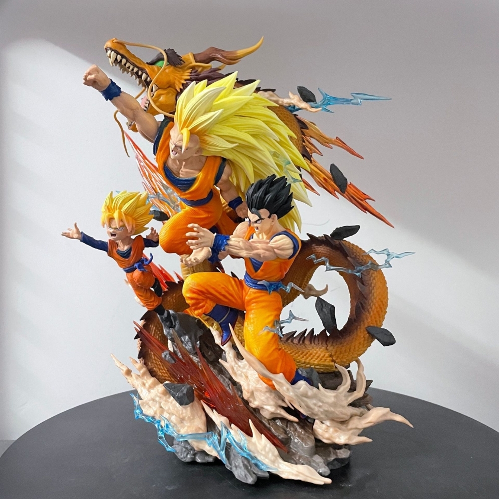 Mô hình DragonBall SonGoku Gohan Goten trạng thái chiến đấu - Cao 28cm -nặng 1500gram - Dragon Ball - Full Box N1-K37-T3-S8