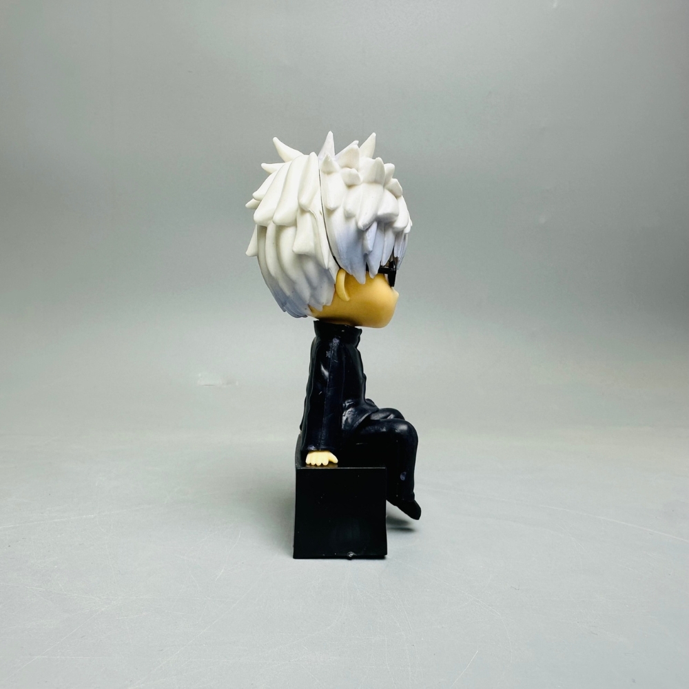 Mô Hình Gojo Satoru Tóc trắng Đeo kính - Cao 11cm - nặng 100Gram - Box màu : bọc túi OPP - Figure anime Jujutsu Kaisen