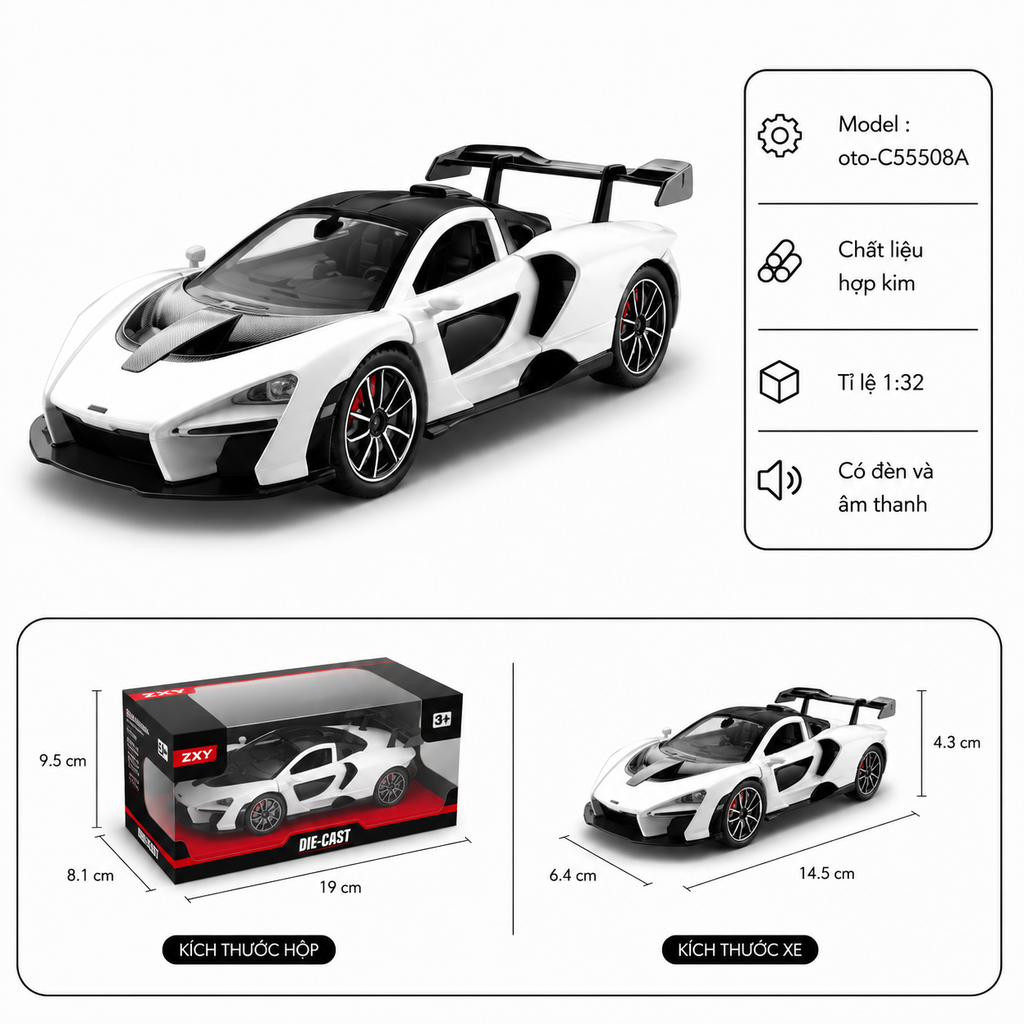 Xe hợp kim 1:32 - SKU : oto-C55508A - ( VAT :  003-01-70 )