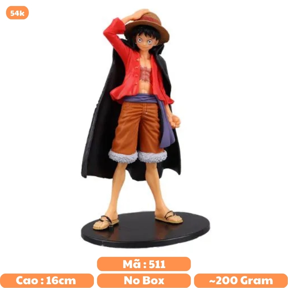 Mô Hình Đồ Chơi - Luffy áo choàng siêu đẹp - Cao 16cm - OnePiece - No Box N1-K56-T3-S2