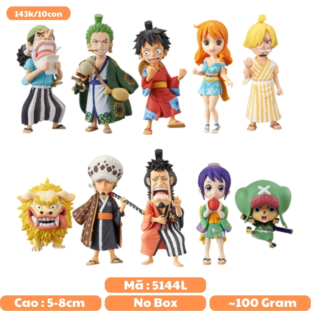 Mô hình đồ chơi - Wcf Luffy Zoro Sanji Nami Choper Usopp Law Kin'emon Sư Tử vàng Otama -  One Piece - No Box - N3-K43-T1-S1