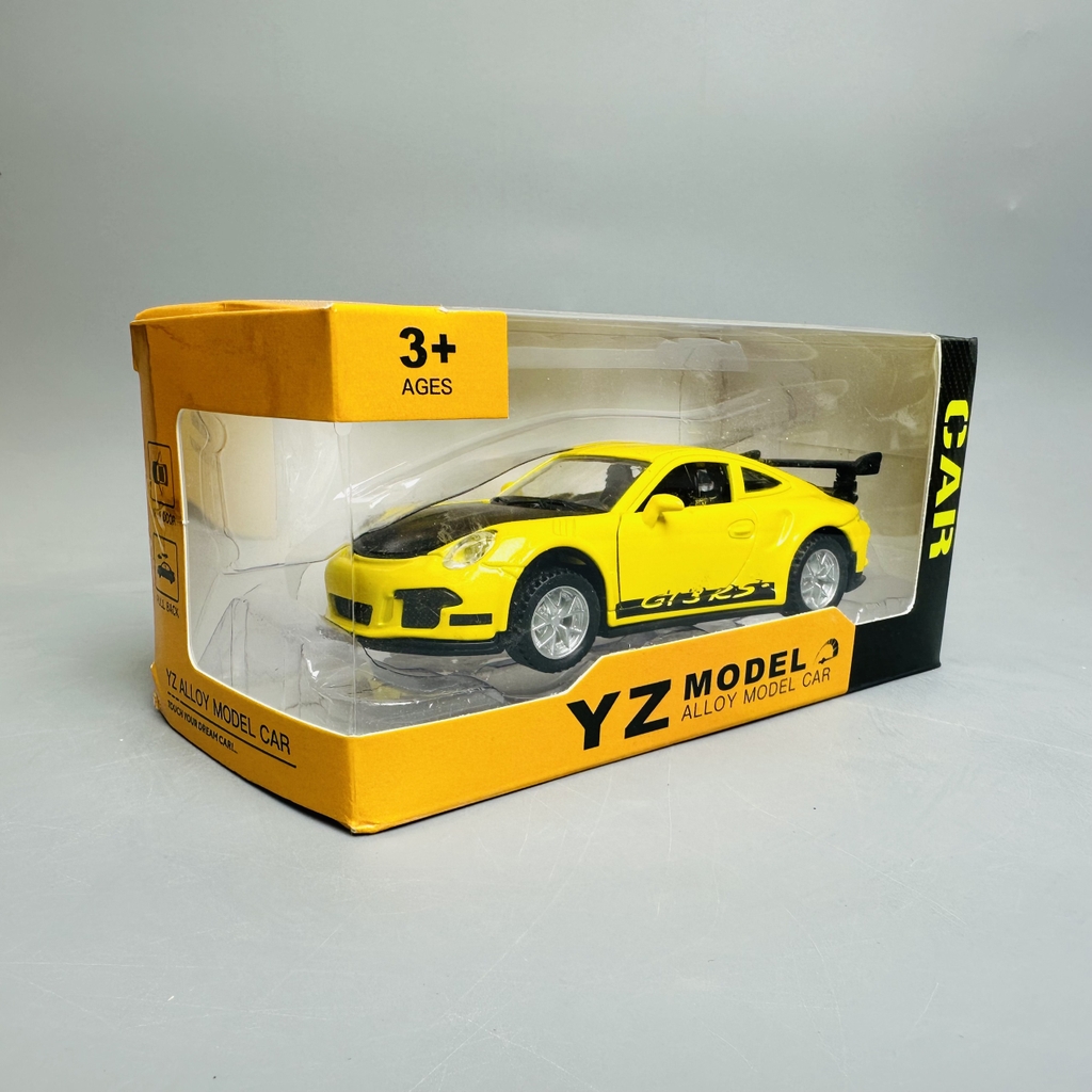 Mô Hình xe poscher vàng lé đen - tỉ lệ 1:36 Hợp kim có thể mở cửa - bánh sau chạy cót - Dài 12cm - rộng 5cm - cao 4cm - nặng : 200gram - FULL BOX : box màu - SKU : oto267 n3-k11-t4-s1