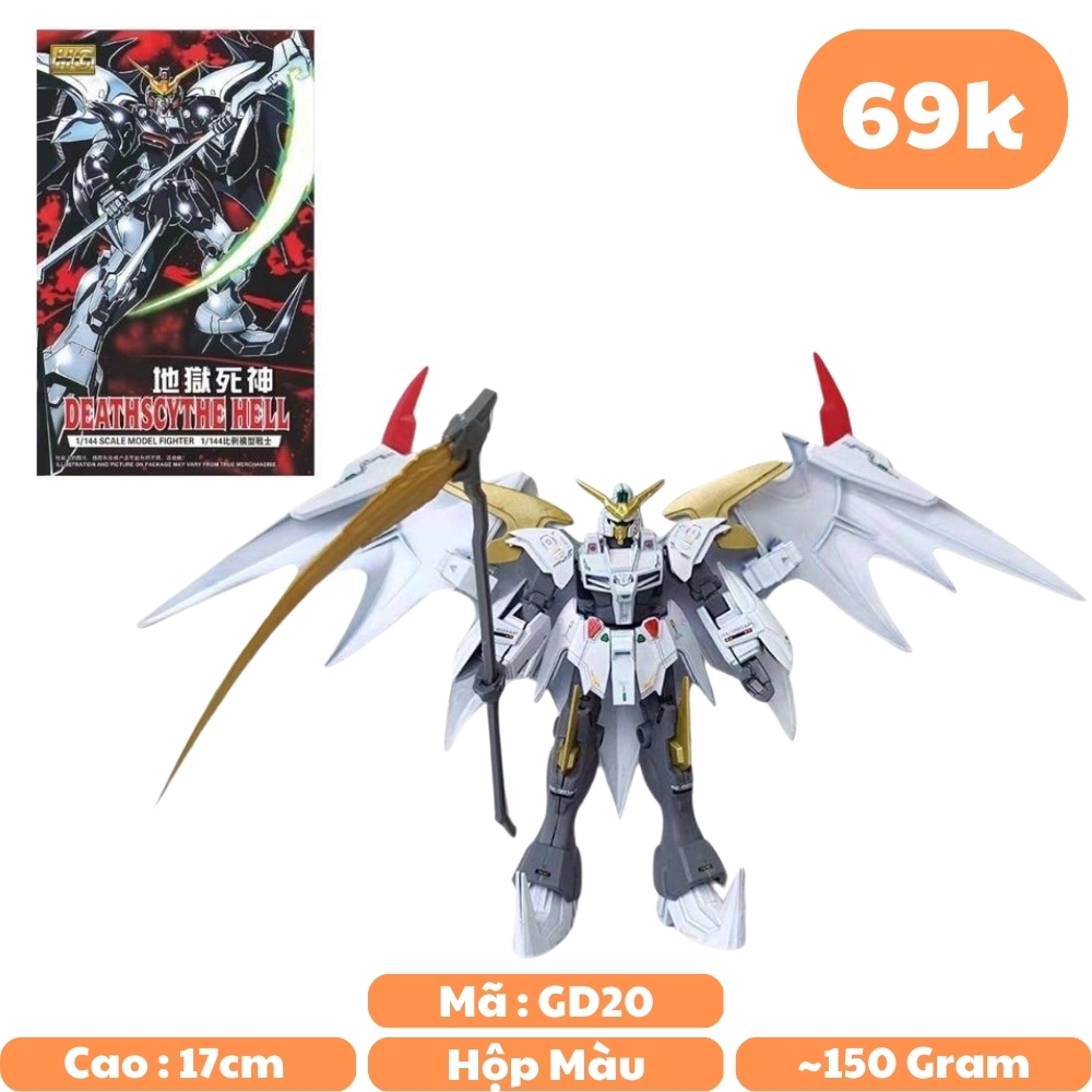 Mô hình Gundam XG Gundam Deathscythe-Hell ( màu trắng ) - Cao 17cm - nặng 150gram + có BOX - SKU : 6602A - Figure Gundam - Có hộp màu - N1-K14-T5-S1