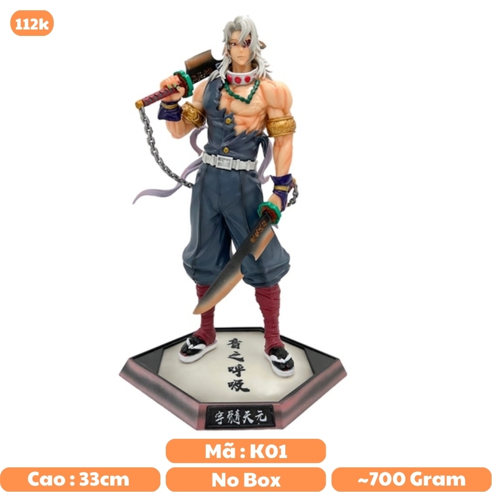 Mô Hình Kimetsu No Yaiba Âm Trụ dáng đứng siêu ngầu cao 33cm - Figure Thanh gươm diệt quỷ - Có Vỏ Hộp màu - C - 8