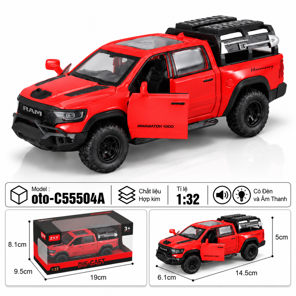 Xe thể thao nhiều màu sắc chất liệu hợp kim , Có Đèn và Âm Thanh , tỉ lệ 1:32 : SKU : oto-C55504A ( Vat : 103-01-60 )