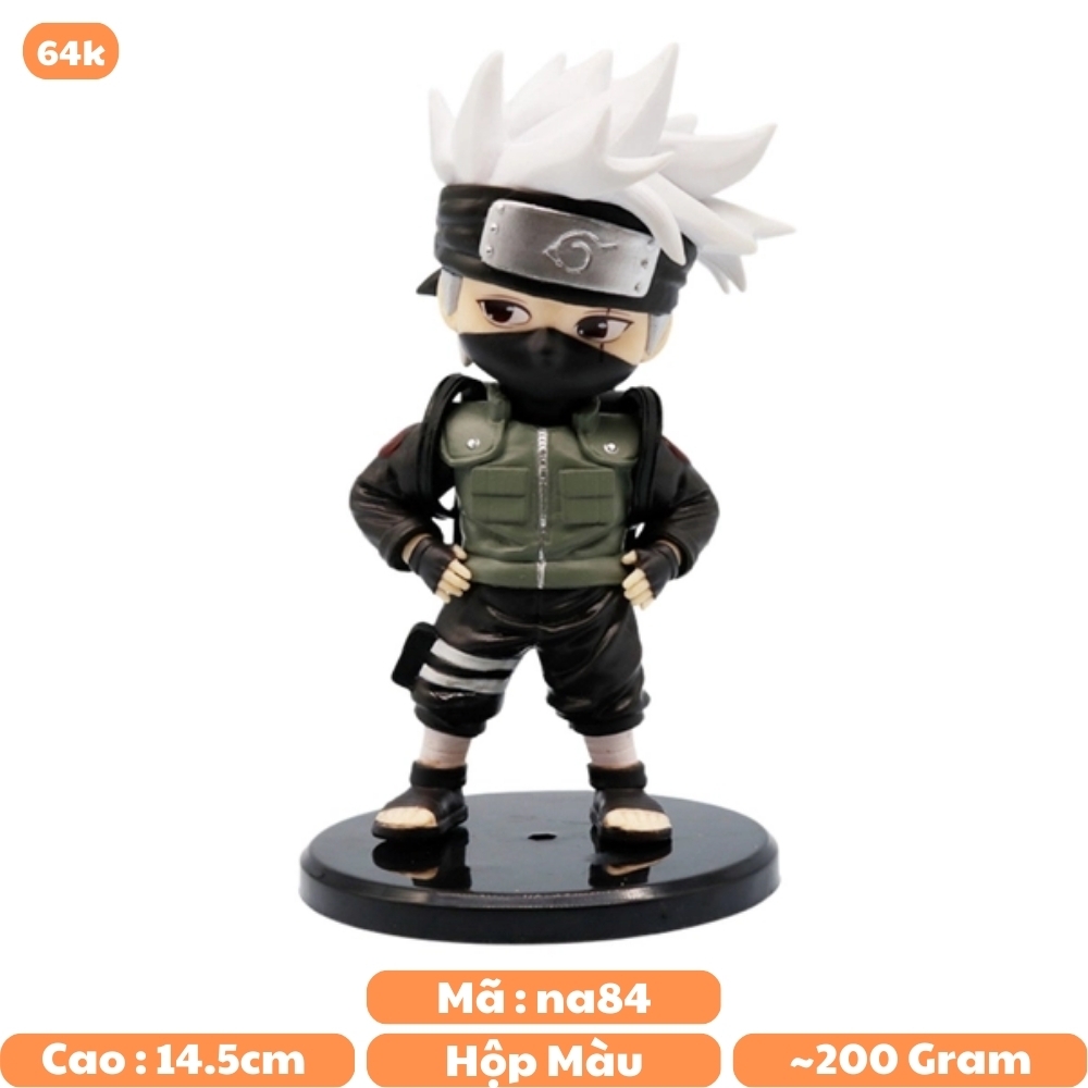 Mô hình Kakashi dáng đứng đeo cặp cao 14.5cm hàng nét siêu chất lượng - Figure Naruto - Có vỏ hộp màu -  K30-T1-S8