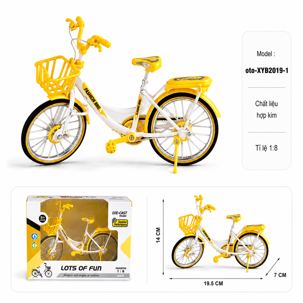Xe đạp trẻ con hợp kim tỉ lệ 1:8 - SKU : oto-XYB2019-1 ( VAT :103-04-60 )