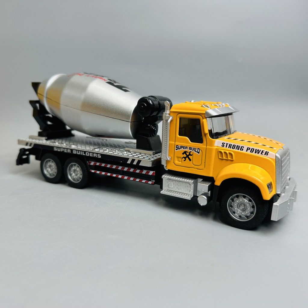 Mô Hình xe trộn bê tông tỉ lệ 1:24 Hợp kim có thể mở cửa - bánh sau chạy cót - Dài 25cm - rộng 7cm - cao 10cm - nặng : 500gram - FULL BOX : box màu SKU : oto270