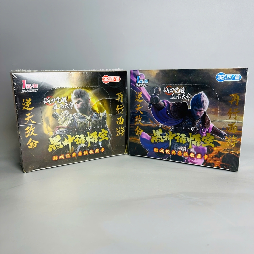 Hộp Pack thẻ wukong bản A - 1 Hộp = 32PACK - Mỗi pack có 5 thẻ- Cao 13cm - rộng 14cm N3-K20-T4-S2