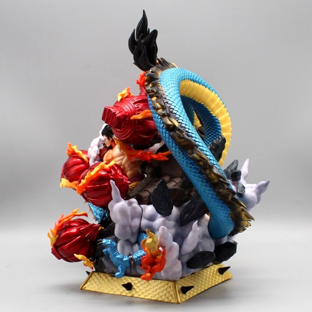 Hàng Thanh Lý Đã Qua Sử Dụng - Mô Hình One Piece Luffy đại chiến Kaido - Cao 20cm - nặng 2kg2 - Figure OnePiece - box màu -