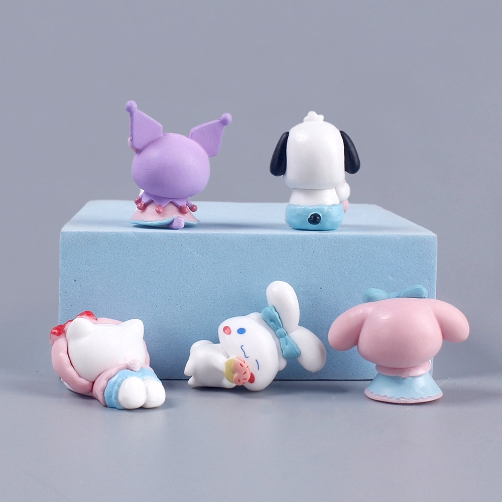 Mô hình kuromi bộ 5 kuromi - cao 4cm - Nặng 300gram - Bọc Túi - No Box - N3-K59-T1-S1