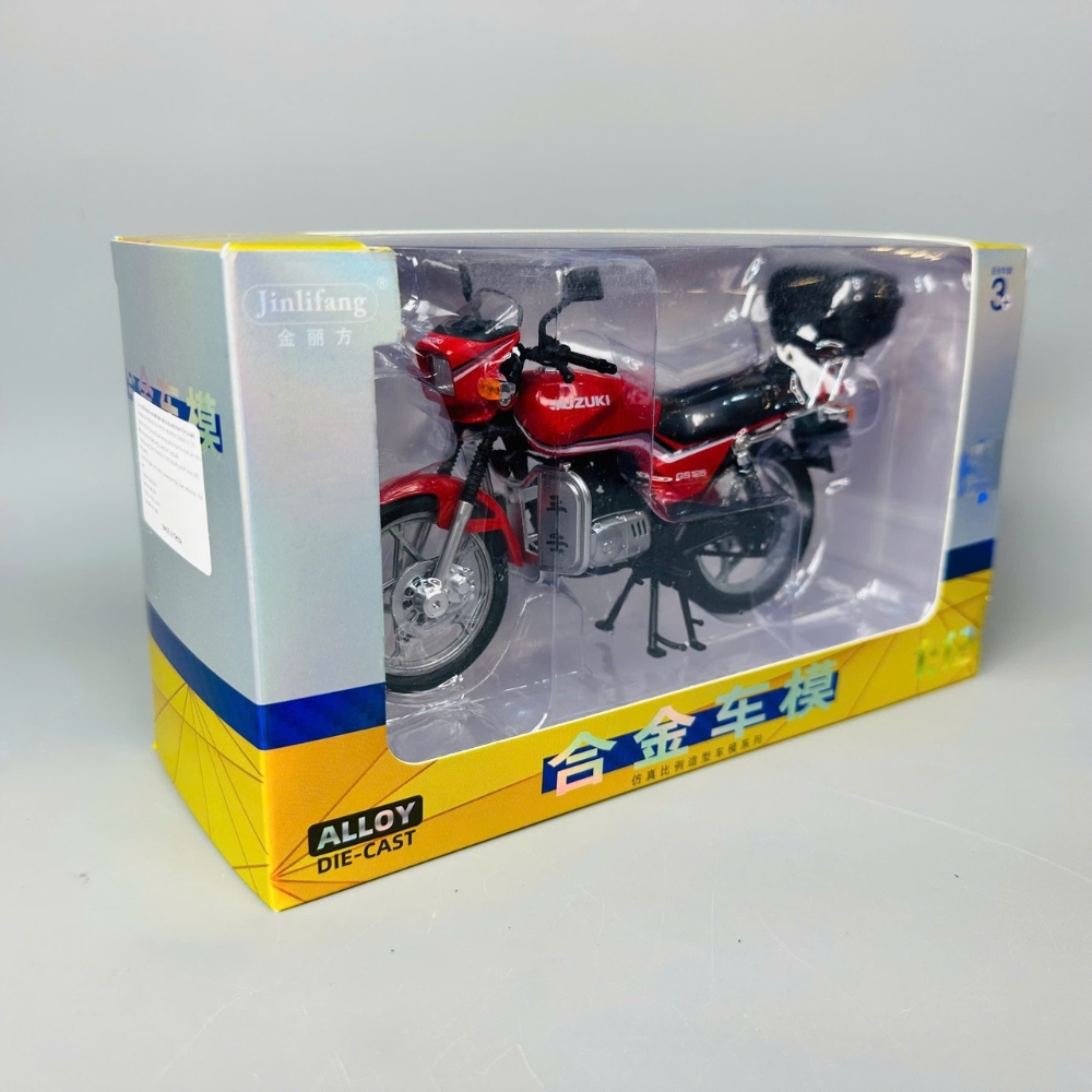 Mô Hình xe máy SUZUKI đỏ 1:12 Hợp kim - Có tiếng - đèn pha sáng - Dài 18cm - rộng 6cm - cao 10cm - nặng ~ 500gram - FULL BOX : box màu SKU : oto458 - K66-T5-S11