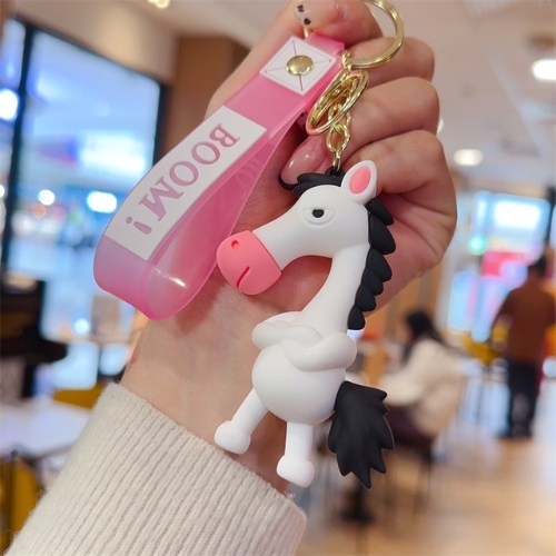 móc khóa ngựa cute 4 màu - dây dài 9.5cm mô hình cao 8.5cm - nặng : 50gram - no box - SKU: moc293 - (Vat: 88223-7)