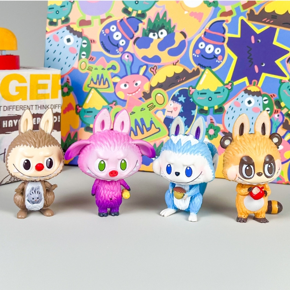 Hàng Cao Cấp - Mô hình labubu bộ 8 labubu blind box - cao 8cm - Nặng 300gram - Bọc Túi - Hộp Màu N3-K52-T2-S1