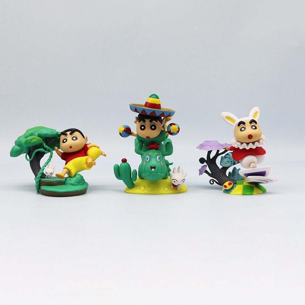 Mô Hình bộ 6 Shin bút chì cosplay - Cao 7-10cm - nặng 300gram - Figure Cậu Bé Bút Chì - bọc túi OPP - Hộp Màu - HM56 n3-k40-t3-s1