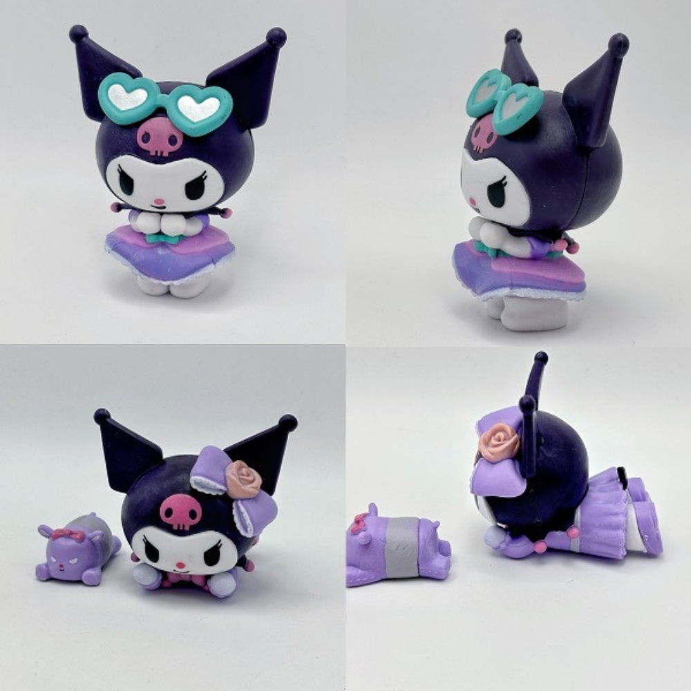 Mô Hình Kuromi bộ 6 nhân vật Kuromi - Cao 7 - 9cm - Nặng 500gram - No Box - Bọc Túi Opp