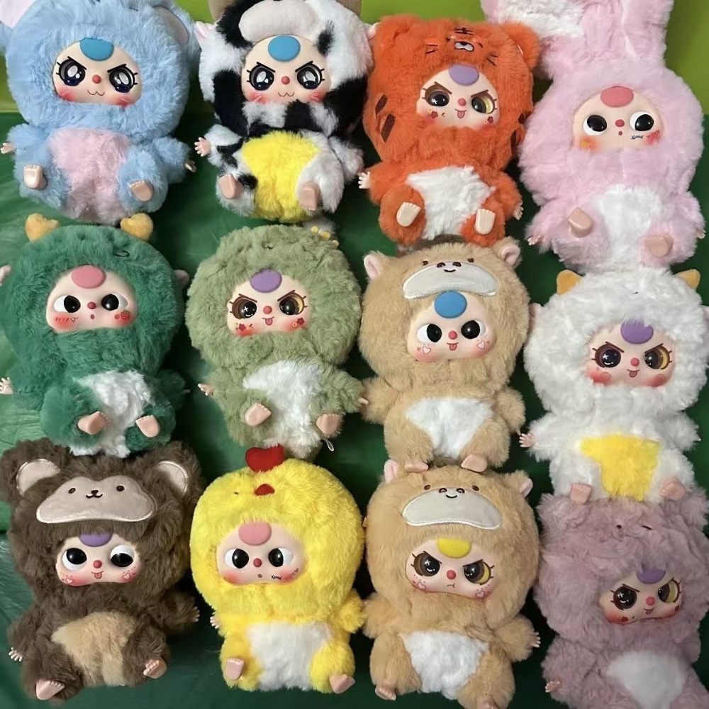 Hàng xưởng sản xuất - Baby Three 12 Con Giáp Baby Three Zodiac blind box ngẫu nhiên - cao ~ 16cm - Nặng 500gram - Túi Mù - Hộp Màu