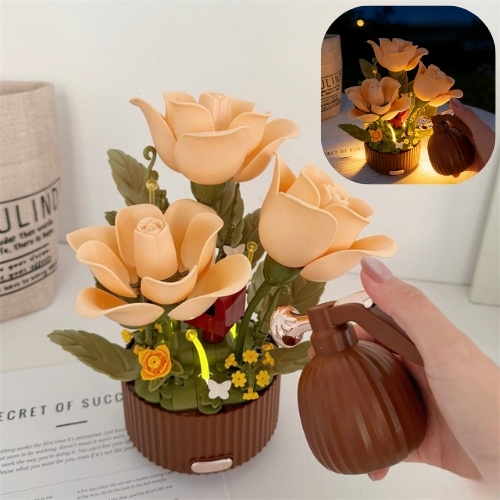 Đồ Chơi Lắp Ghép Chậu hoa cảm biến tự nở khi tưới  - Full Box - Sku : ht-EM0029 - ( VAT : mh011 ) K103-T3-S2