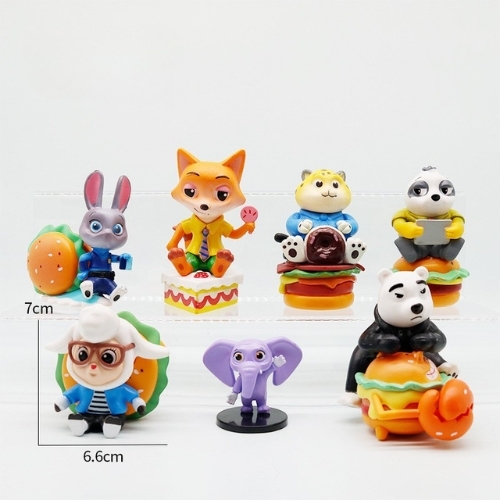 Mô hình bộ 7 nhân vật Zootobia . Cao 4-7cm , nặng 450gram - Figure Zootobia - SKU : hm183