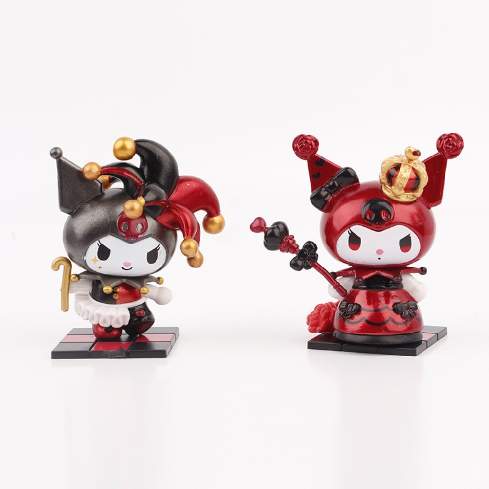 Mô hình kuromi Bộ 8 Melody Gemini Pudding Dog Cinnamon Dog Kuromi có đế Bản Blind Box - cao 8cm - Nặng 200gram - Bọc Túi - Hộp Màu - N3-K36-T2-S2