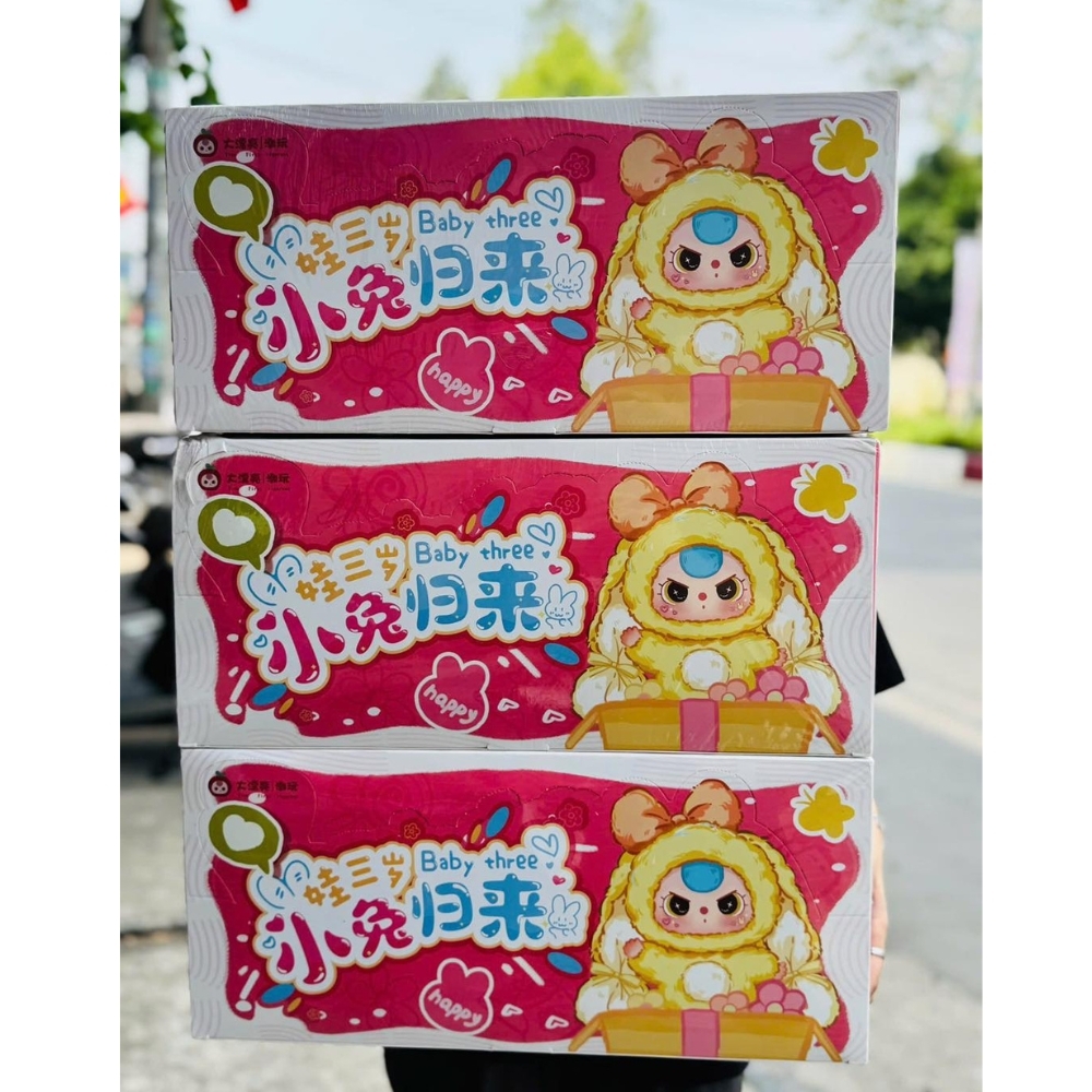 Hàng Chính Hãng Baby Three Thỏ trở về BLINDBOX ngẫu nhiên - cao 16cm - Nặng 500gram - Túi Mù - Hộp Màu