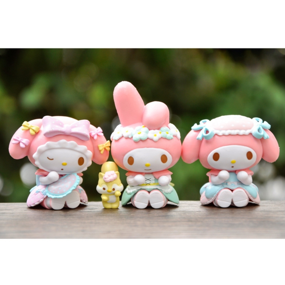 Mô hình kuromi bộ 6 kuromi hồng blind box - cao 6-8cm - Nặng 500gram - Bọc Túi - Hộp Màu