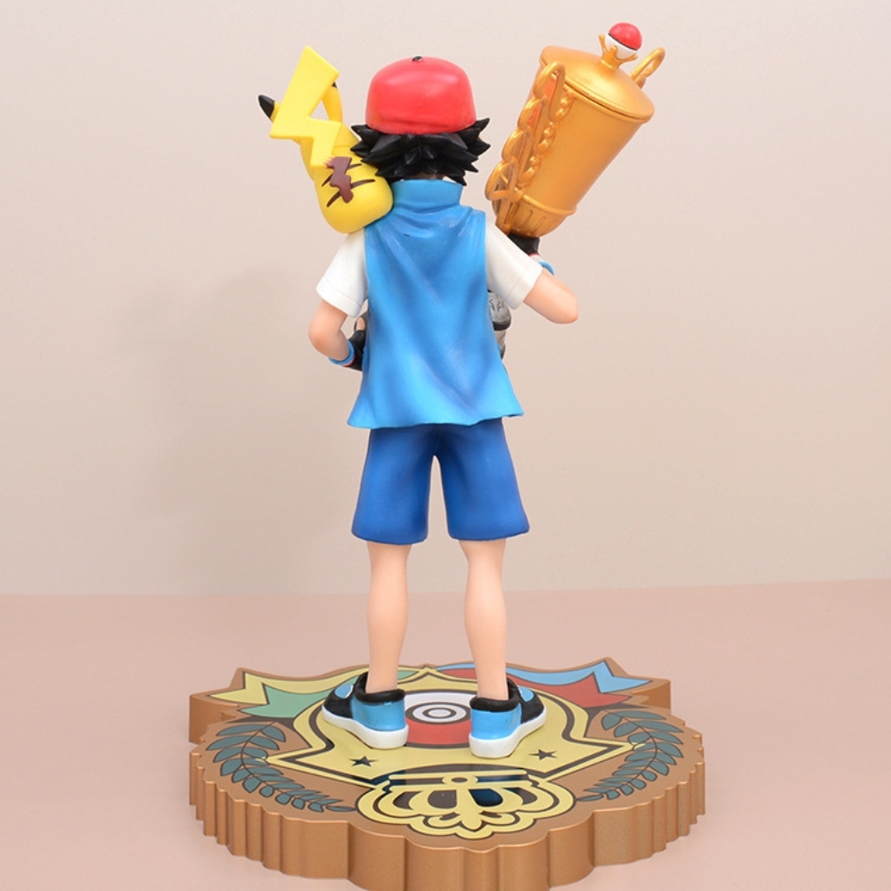 Hàng Cao Cấp -  Mô Hình Pokemon Satoshi cầm cúp bản cao cấp - Cao : 28cm - Nặng : 800gram - Figure pokemon - Full Box - N3-T5
