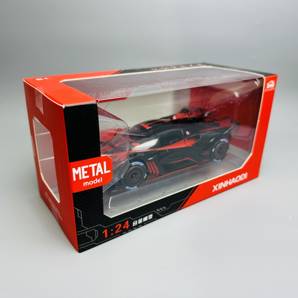 Mô Hình Xe bugati màu đỏ đen 1:24 Hợp kim - Có tiếng - đèn pha sáng - Dài 21cm - rộng 9cm - cao 5cm - nặng ~ 800gram - FULL BOX : box màu SKU : oto223 - N3-K6-T4-S2