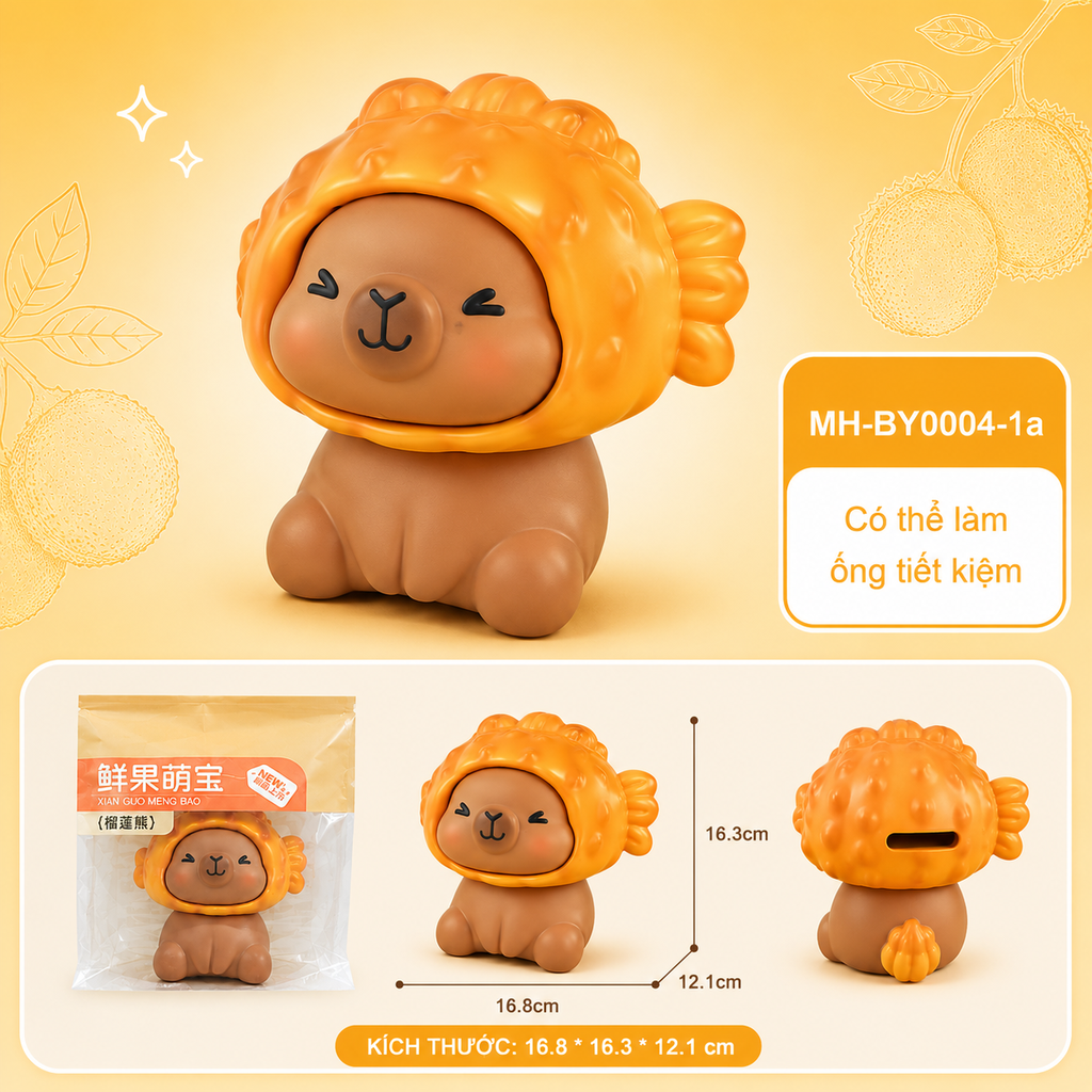 Mô Hình Các Con Vật Cosplay Món Ăn Cá Nướng size nhỏ KT 16.8*16.3*12.1 cm -  SKU : MH-BY0004-1 ( VAT : 002-09-60 )